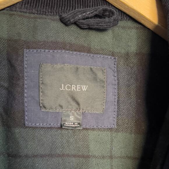 J Crew Jacket Coat Mens Small Highland Rip Stop Barn Navy Blue Ripstop Corduroy - Picture 5 of 8
